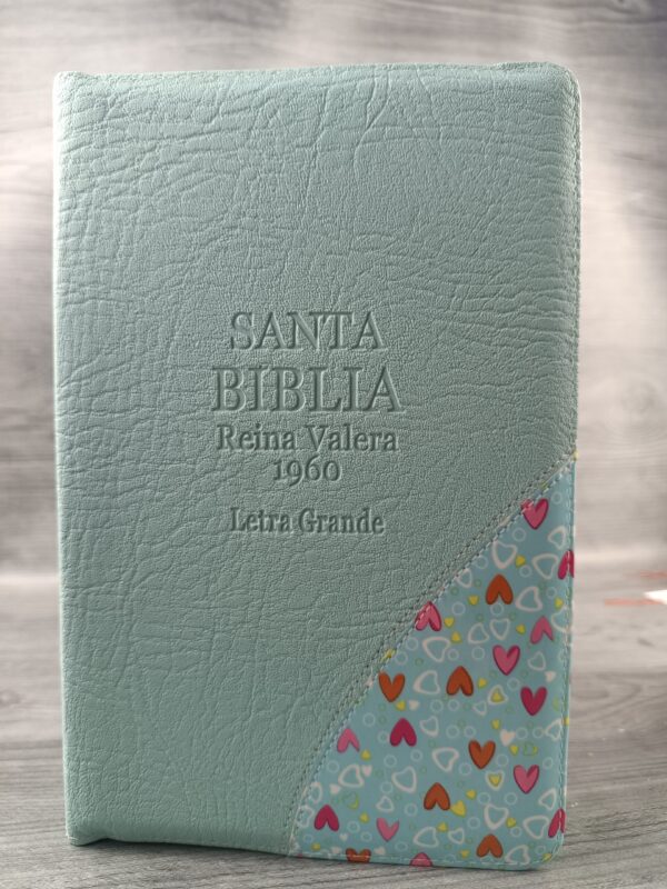 Biblia Letra Grande Reina Valera 1960 con Cierre para Mujeres Turquesa - Image 2