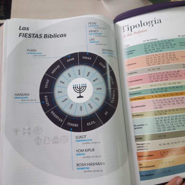 Biblia RVR60 Letra Super Gigante 19 puntos Tricolor Rosa Cierre e Índice - Image 10