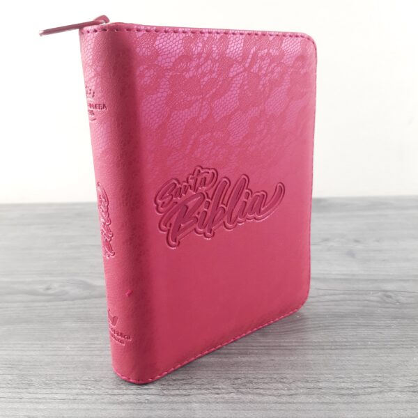 Biblia Reina Valera 1960 Bolsillo Fucsia Qr con cierre - Image 4