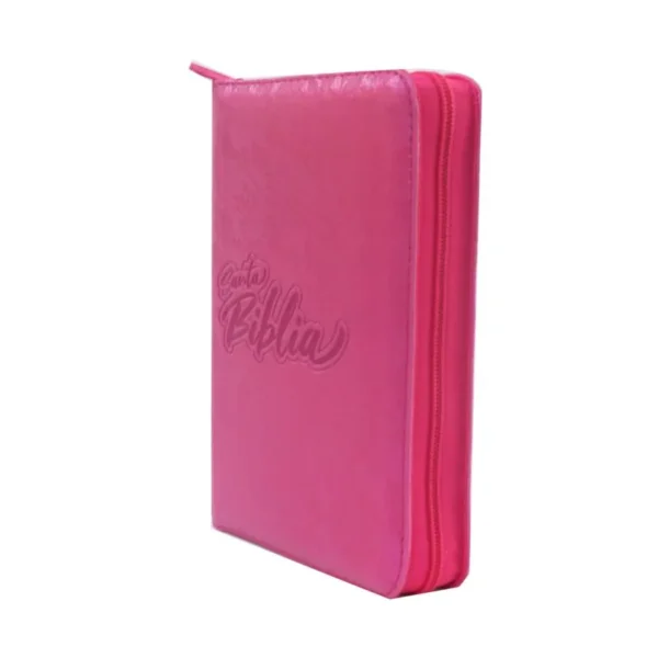 Biblia Reina Valera 1960 Bolsillo Fucsia Qr con cierre - Image 2