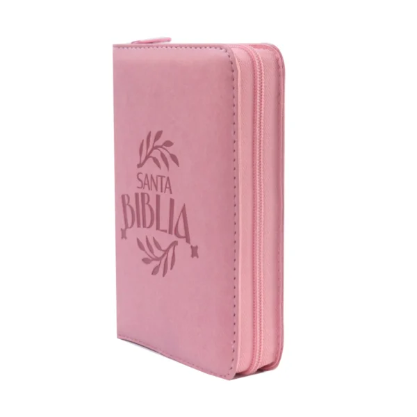 Biblia Reina Valera Bolsillo Rosa con cierre Qr - Image 2