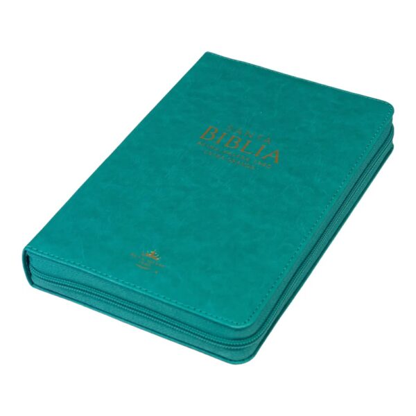 Biblia RVR060 Manual Letra Grande Cierre Turquesa - Image 3