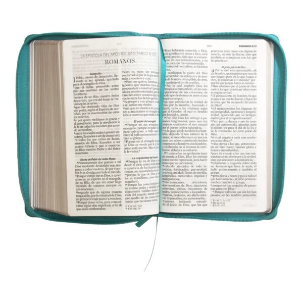 Biblia RVR060 Manual Letra Grande Cierre Turquesa - Image 8