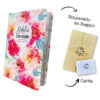 Biblia Letra Grande RV60 Flores Multicolor Canto Plateado