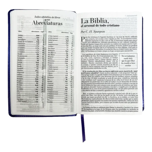 Biblia RVR1960 Letra grande 12 puntos Imitación piel Morado. Colección clásica - Image 3