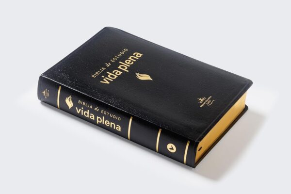 Biblia de Estudio Vida Plena Piel Negro Canto Dorado - Image 9