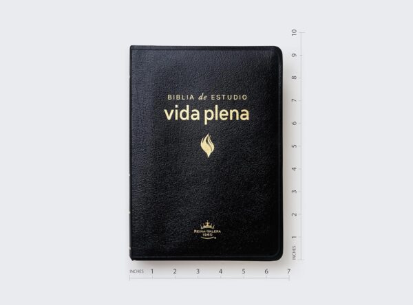 Biblia de Estudio Vida Plena Piel Negro Canto Dorado - Image 3