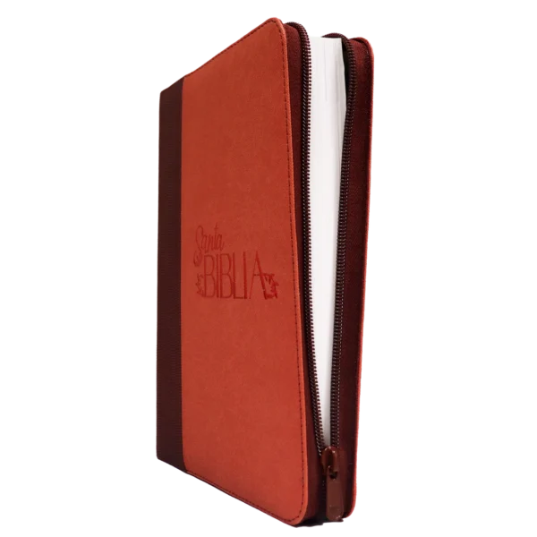 Biblia Reina Valera 1960 Letra Gigante 14  Naranja/Vino Cierre - Image 2