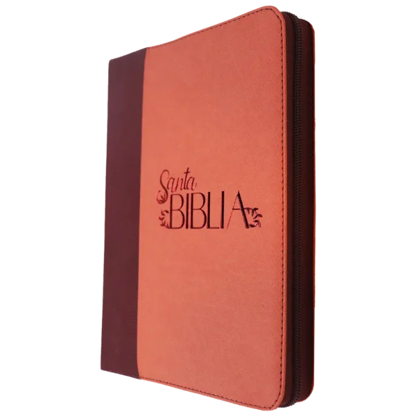 Biblia Reina Valera 1960 Letra Gigante 14  Naranja/Vino Cierre - Image 3