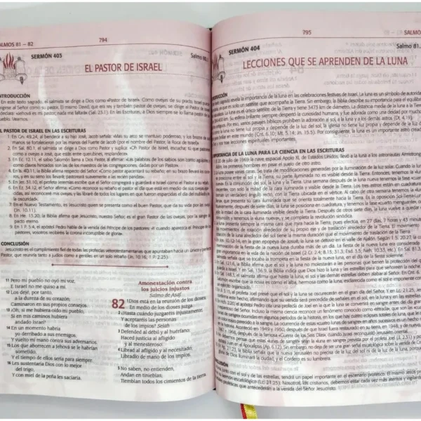 Biblia de la Predicación Avivamiento Reina Valera 1960 Letra Grande Piel Negra Indice - Image 7
