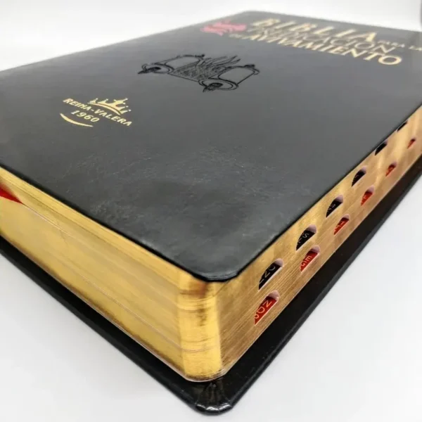 Biblia de la Predicación Avivamiento Reina Valera 1960 Letra Grande Piel Negra Indice - Image 5