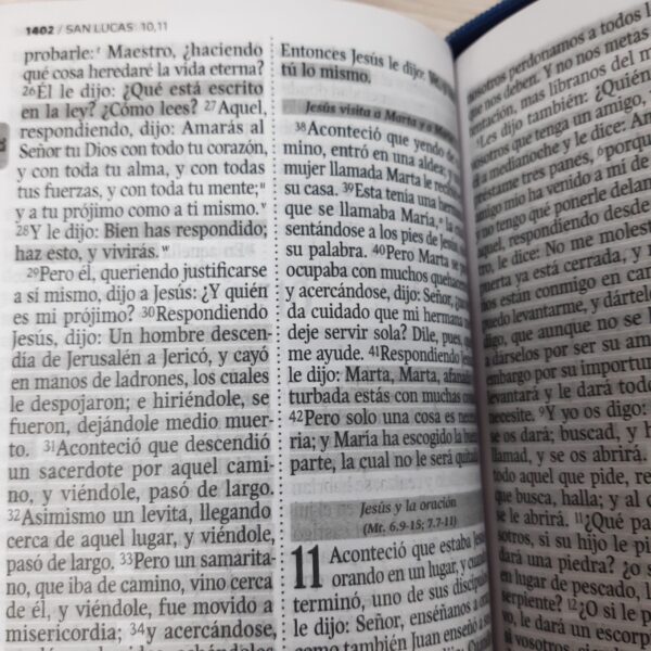 Biblia RVR 1960  LETRA GIGANTE 14 Puntos Morado Verde Cierre - Image 6