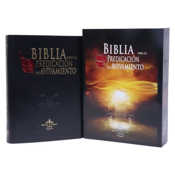Biblia de la Predicación Avivamiento Reina Valera 1960 Letra Grande Piel Negra Indice - Image 3