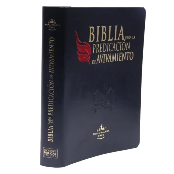 Biblia de la Predicación Avivamiento Reina Valera 1960 Letra Grande Piel Negra Indice - Image 2