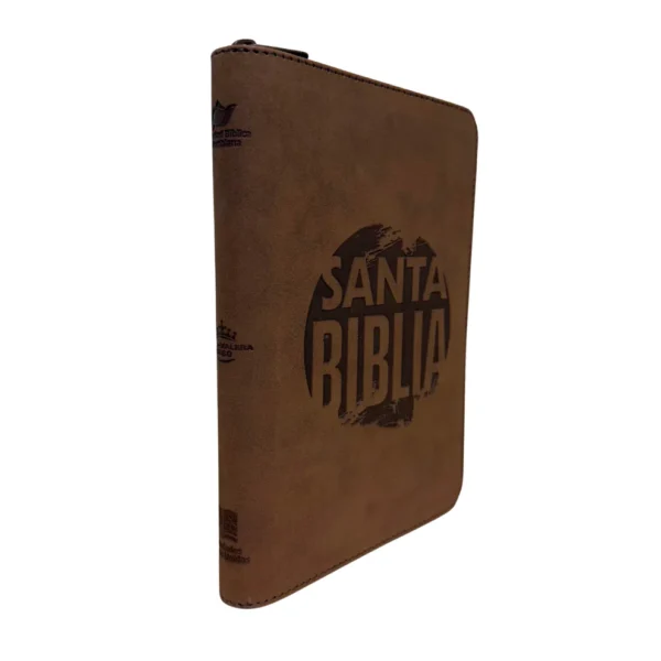 Biblia Reina Valera 1960 Letra Grande 12 Puntos Café Cierre - Image 2