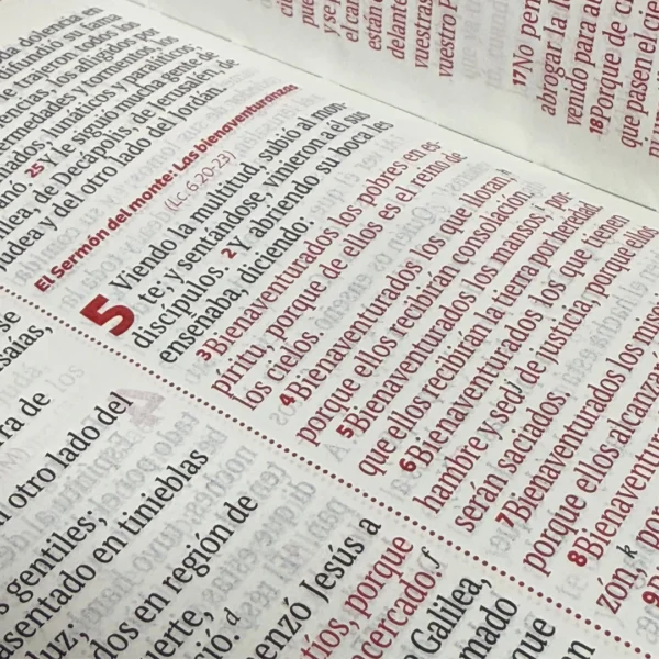 Biblia Letra Grande 12 Puntos RVR 1960 Rojo Cierre - Image 5