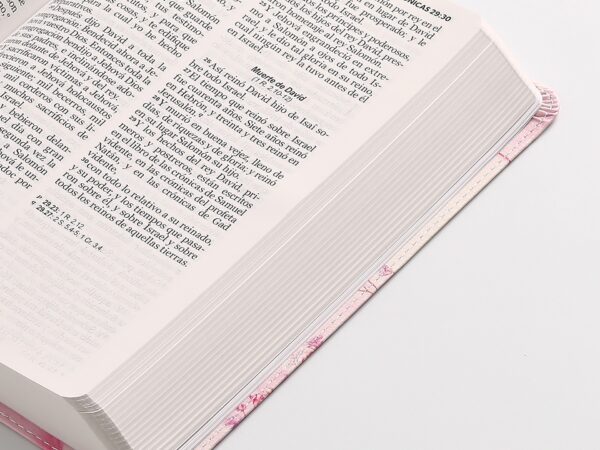 Biblia RVR60 Letra Grande 12 pts Tapa Flex Rosa con Flores - Image 6