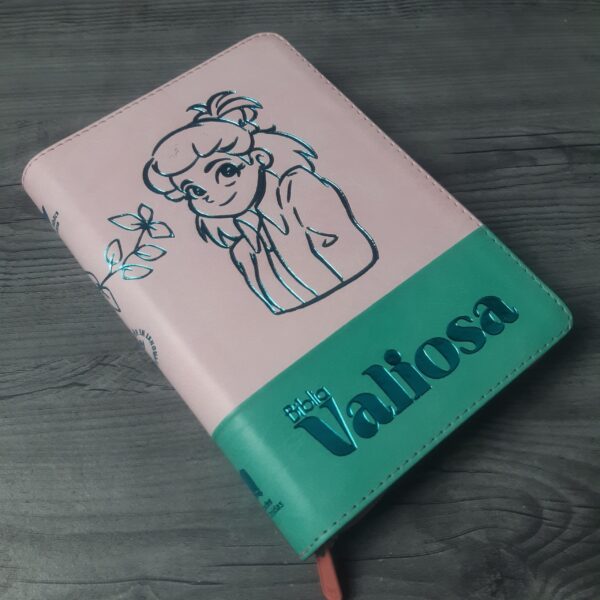 Biblia TLA Valiosa Rosa Verde – Letra Grande con Cierre - Image 2