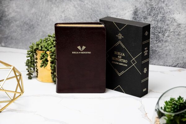 Biblia del Ministro RVR 1960 Letra Grande 12 pts Piel Caoba - Image 6