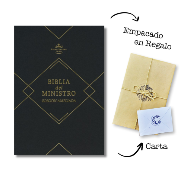 Biblia del Ministro RVR 1960 Letra Grande 12 pts Piel Caoba