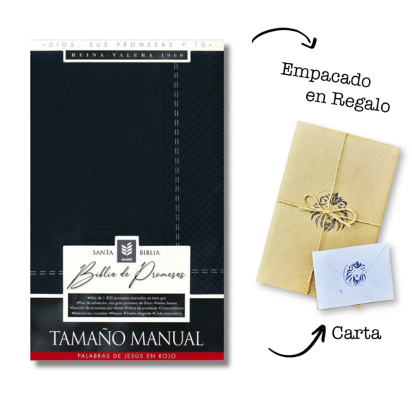 Biblia de Promesas RVR1960 Letra Grande 12 pts Piel Cierre