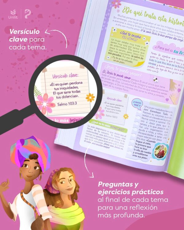 Biblia de Promesas NTV Letra Grande 12pts para niñas Tapa dura - Image 18