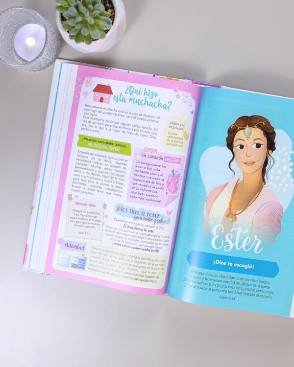 Biblia de Promesas RVR60 Letra Grande 12pts para niñas Tapa dura - Image 5