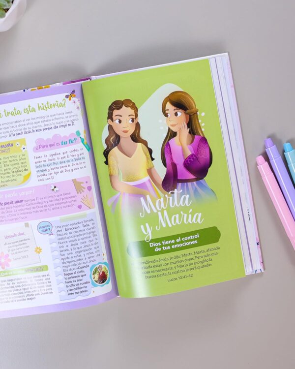 Biblia de Promesas RVR60 Letra Grande 12pts para niñas Tapa dura - Image 6