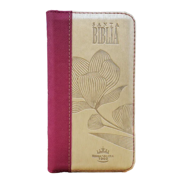 Biblia RVR60 tipo chequera Magenta Beige índice cierre - Image 7