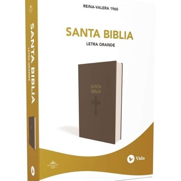 Biblia  Letra Grande RVR 1960 Marrón Cruz