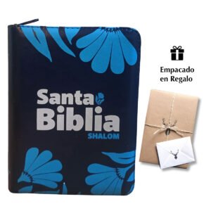 Biblia Reina Valera 1960 mediana RVR Letra Grande 11 puntos Azul Con Ayudas Digitales