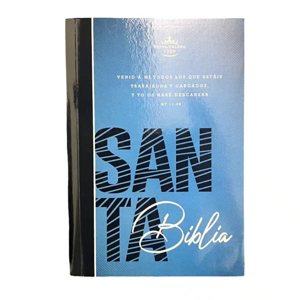 Biblia Económica Reina Valera 1960, Tamaño Manual, Tapa Blanda, Azul