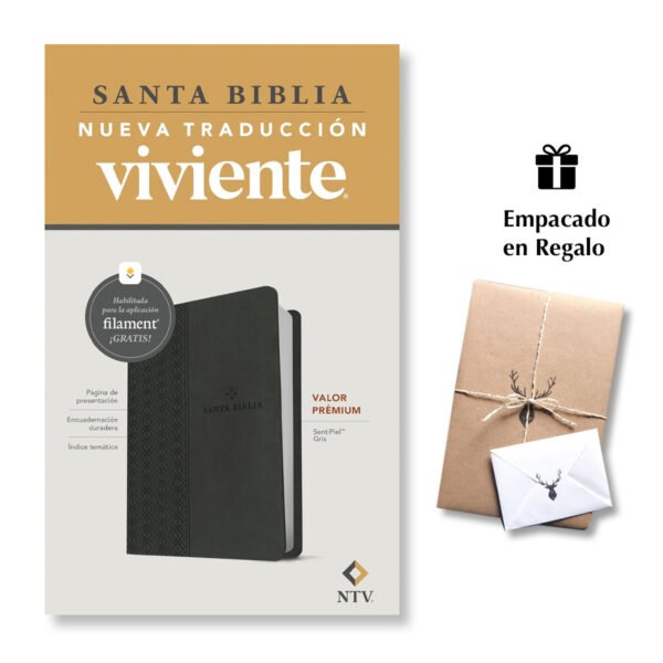 Biblia NTV valor prémium con Filament SentiPiel Gris
