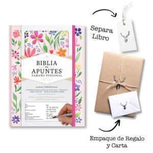 Biblia De Apuntes 1960 Tamaño Personal Flores Tapa Dura