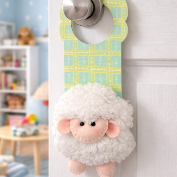 Cuelga Puerta Infantil Ovejita - Detalle decorativo