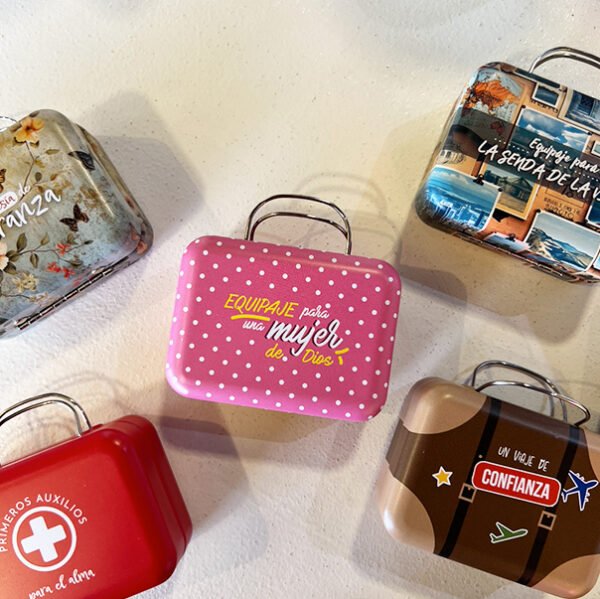 Caja de Promesas Maleta 40 Versículos Bíblicos Inspiradores para Cada Día