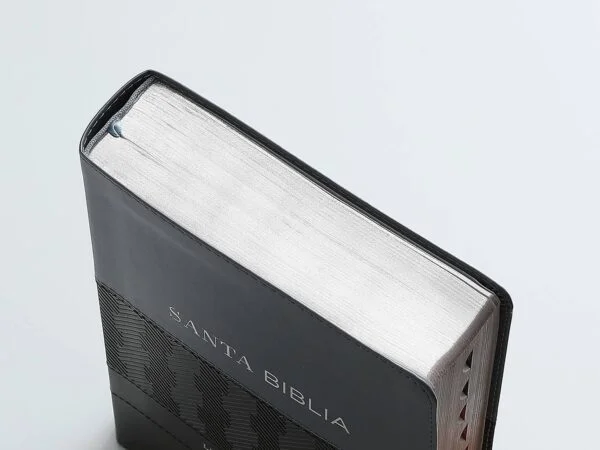 Biblia RVR60 Letra Súper Gigante 19 puntos i/piel Geométrico Negro/Gris con índice - Image 4