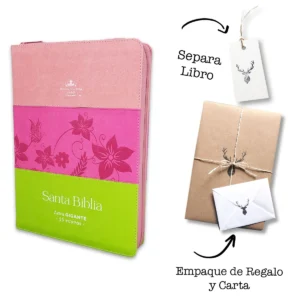 Biblia RVR60 Letra Gigante 15 puntos Rosa Indice Cierre