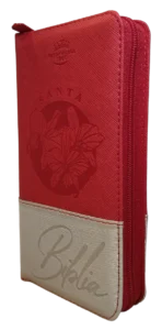 Biblia tipo chequera Reina Valera 1960 rojo índice cierre
