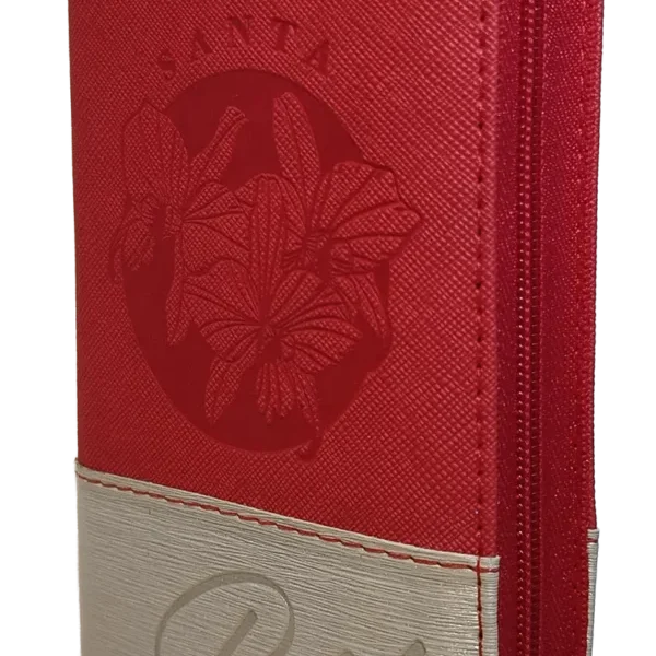 Biblia tipo chequera Reina Valera 1960 rojo índice cierre