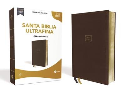 Biblia/RVR60/Ultra fina /Letra Gigante Interior Dos Colores/Café