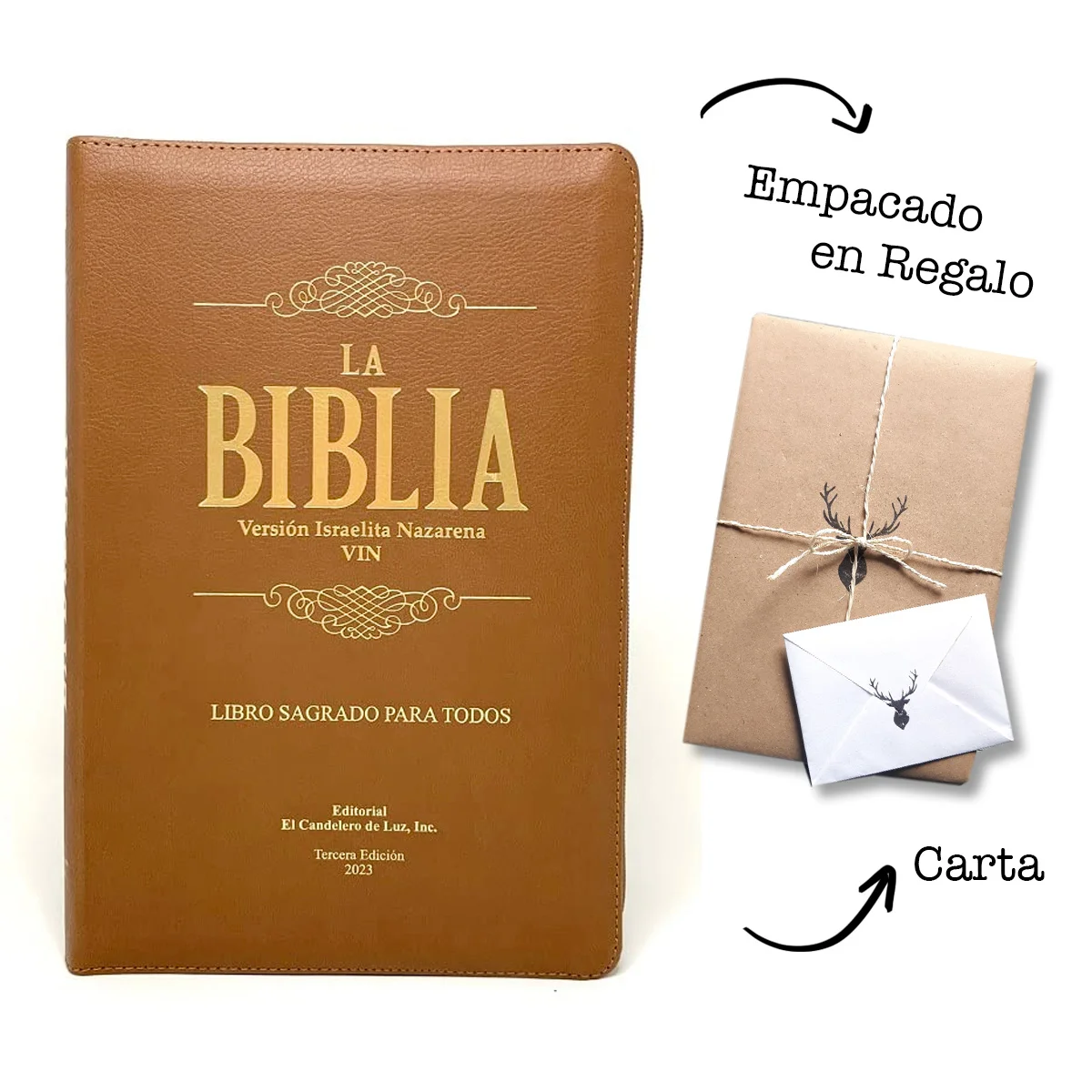 Biblia Versión Israelita Nazarena (VIN) – café piel cierre e índice