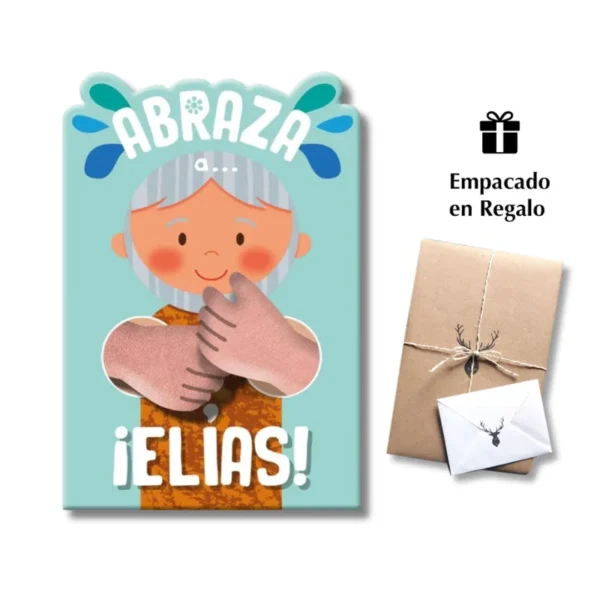 Abraza a… ¡Elías! – Abba Minis Libro interactivo con brazos de felpa