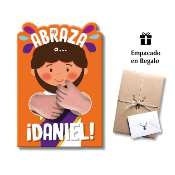 Abraza a… ¡Daniel! – Abba Minis Libro interactivo con brazos de felpa