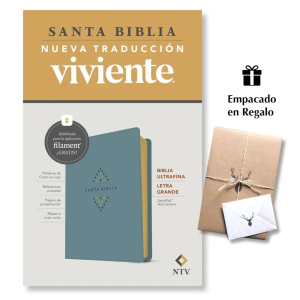 Biblia NTV Azul Letra Grande Ultrafina Filament