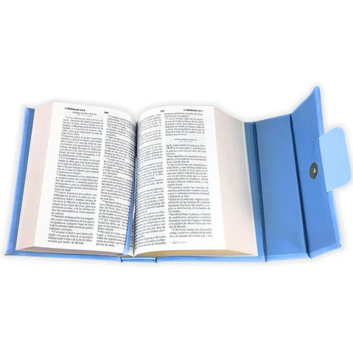 Biblia RVR 1960 Cartera Azul con Broche Magnético Compacta Letra 10 puntos - Image 4