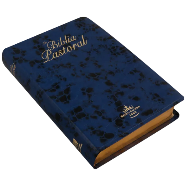 Biblia de Estudio Pastoral Reina Valera 1960 Mediana Letra Mediana Imitación Piel Azul - Image 3