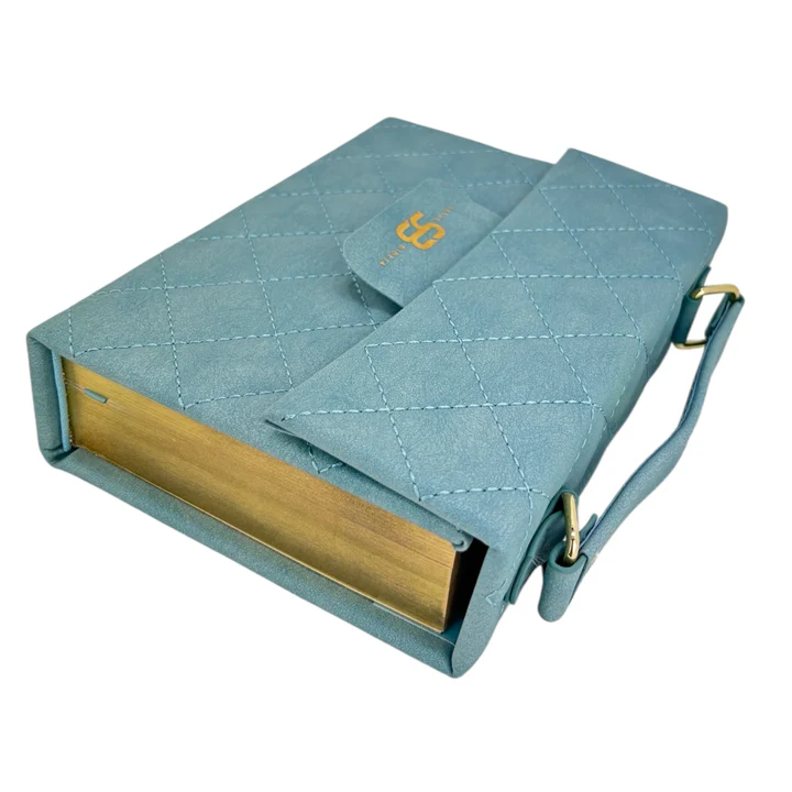 Biblia RVR 1960 Cartera con Broche Turquesa Compacta Letra 10 puntos - Image 3