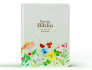 Biblia RVR 1960 Compacta Letra Grande 11 puntos Símil Piel Verde Claro Flores con Cierre y Índice - Image 2