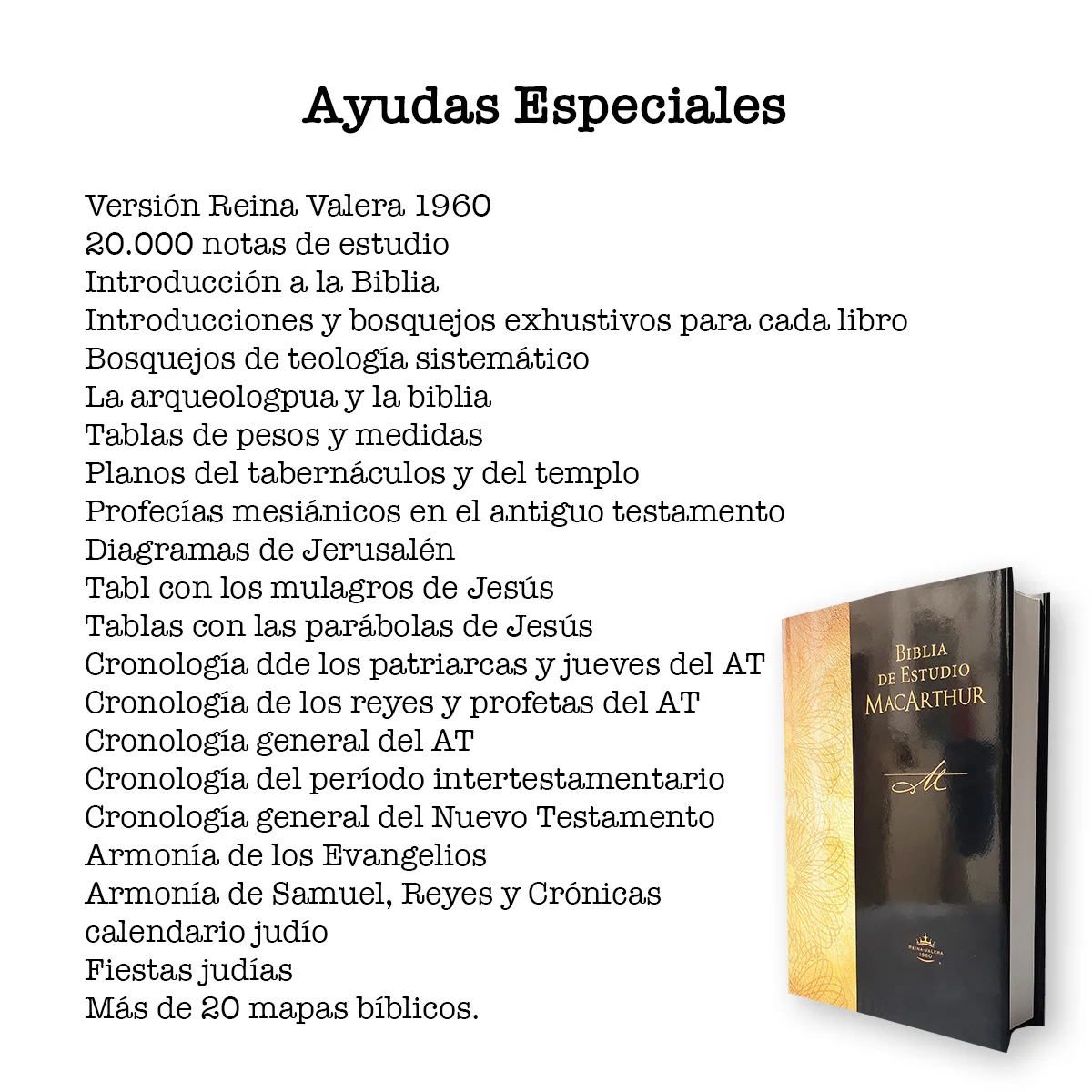 Biblia de Estudio MacArthur Reina Varela 1960 Tapa Dura - Image 5